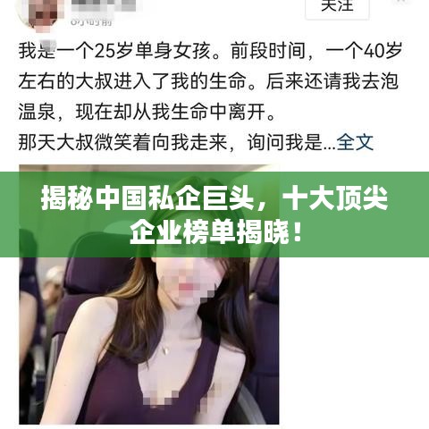 揭秘中国私企巨头，十大顶尖企业榜单揭晓！