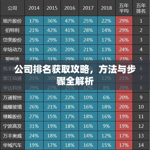 公司排名获取攻略，方法与步骤全解析