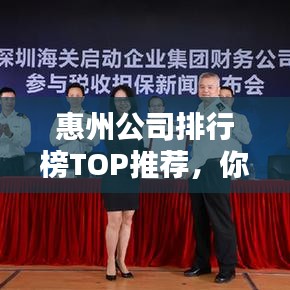 惠州公司排行榜TOP推荐，你不得不看的行业领军者