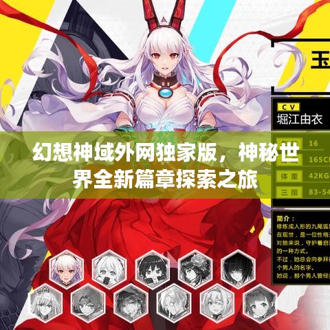 幻想神域外网独家版，神秘世界全新篇章探索之旅