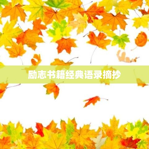 励志书籍经典语录摘抄